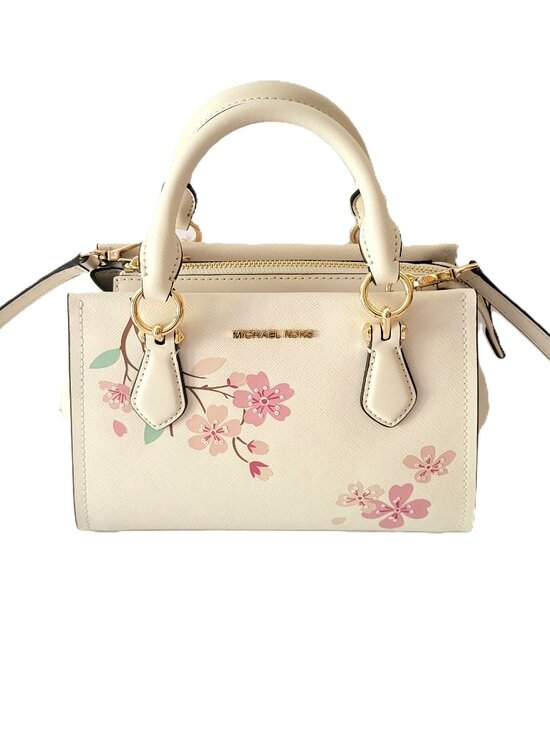Michael Kors Handbags - Michael Kors Marilyn Small Messenger Satchel Handbag Light Cream Multi Floral